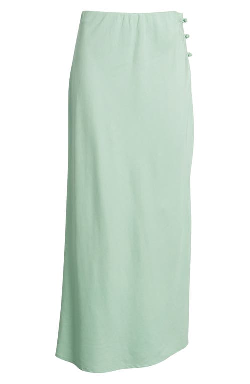 Mango Woven Maxi Skirt In Green