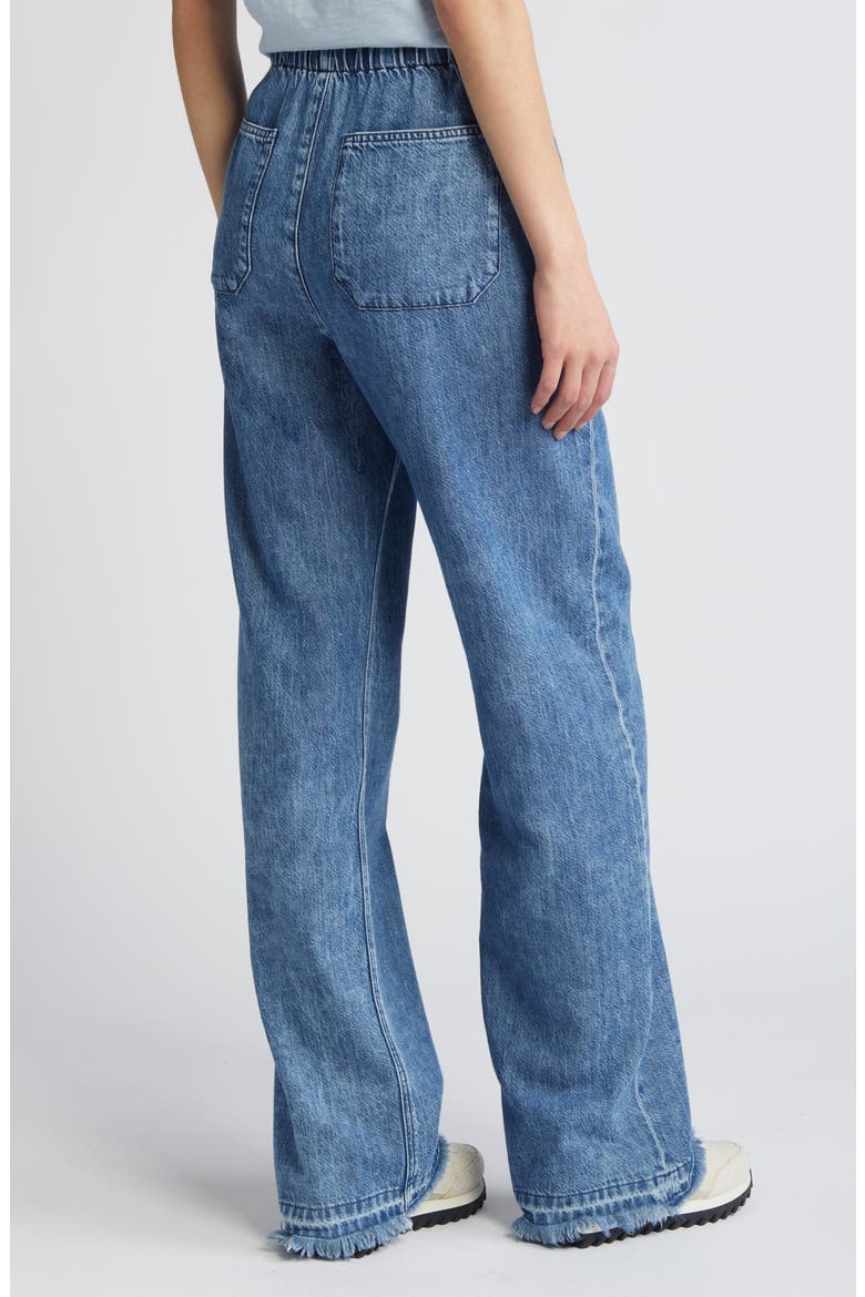 Ultra Featherweight Logan Pull-On Wide Leg Denim Pants, Alternate, color, DELMAR