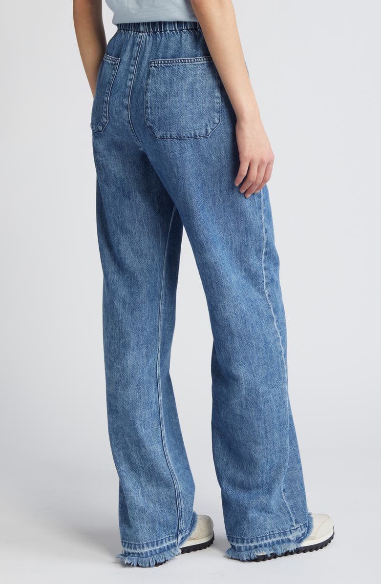 rag & bone Ultra Featherweight Logan Pull-On Wide Leg Denim Pants, Alternate, color, 