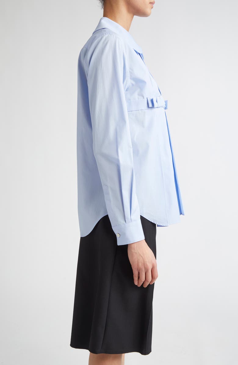 Comme des Garçons Girl Bow Detail Cotton Broadcloth Button-Up Shirt, Alternate, color, 