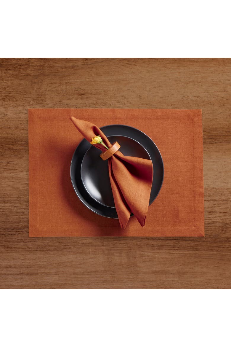 Linen Dinner Napkins Set of 4, 20 x 20" - Diana, Alternate, color, Cinnamon