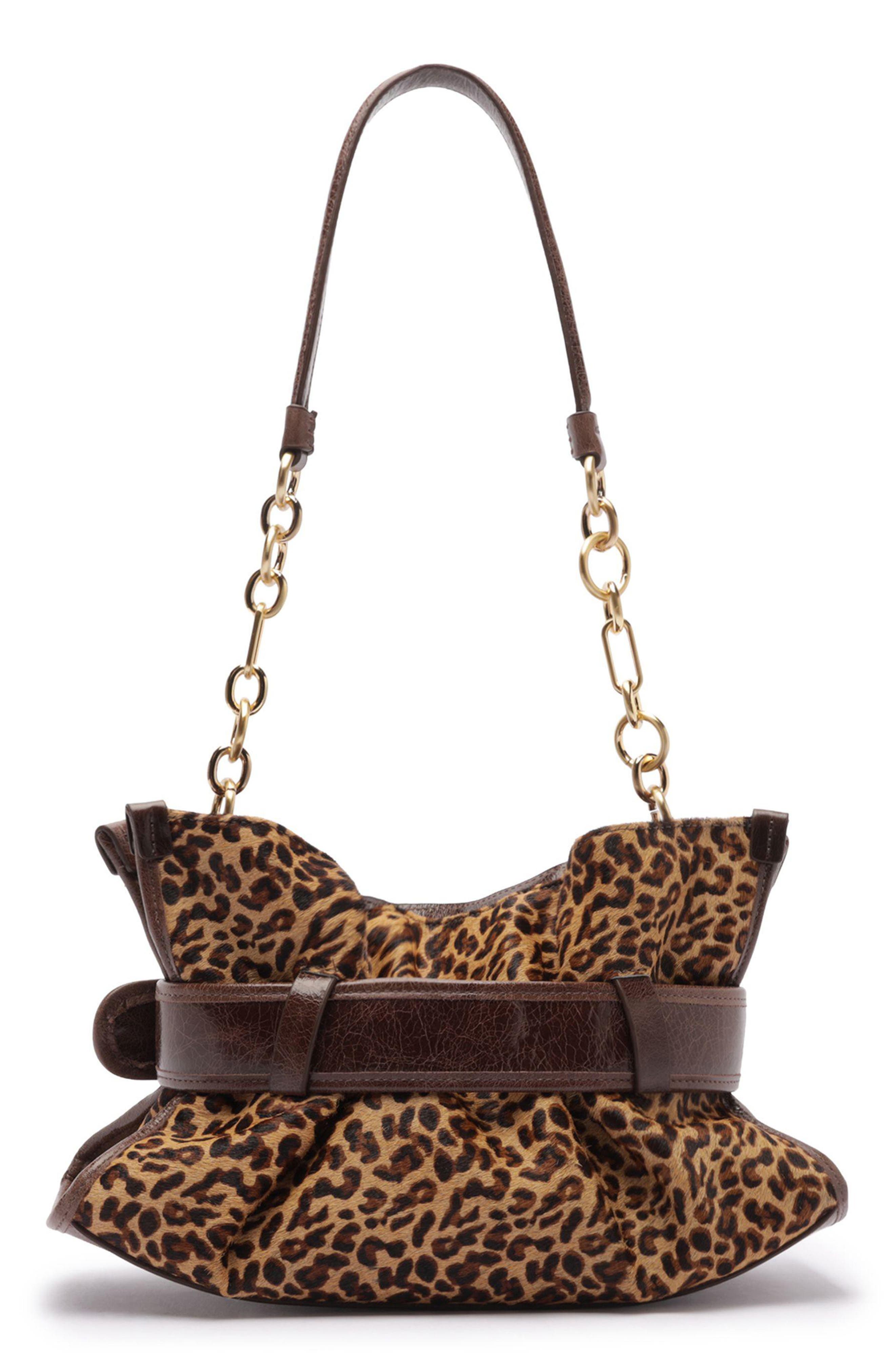 Riley Small Leather Shoulder Bag, Alternate, color, LEOPARD