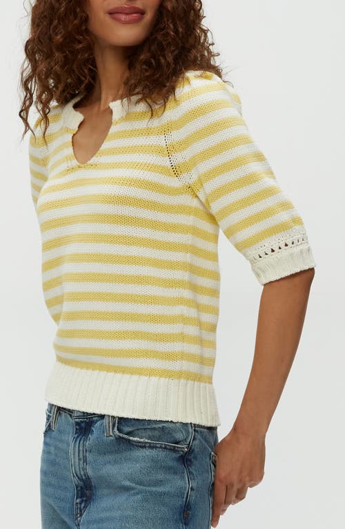 MICHAEL STARS MICHAEL STARS MERLE STRIPE COTTON BLEND SWEATER 