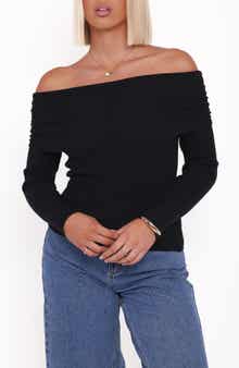 Junia Tie Back Off the Shoulder Rib Top