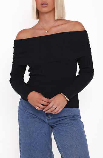 Junia Tie Back Off the Shoulder Rib Top