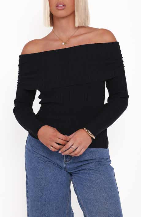 Junia Tie Back Off the Shoulder Rib Top
