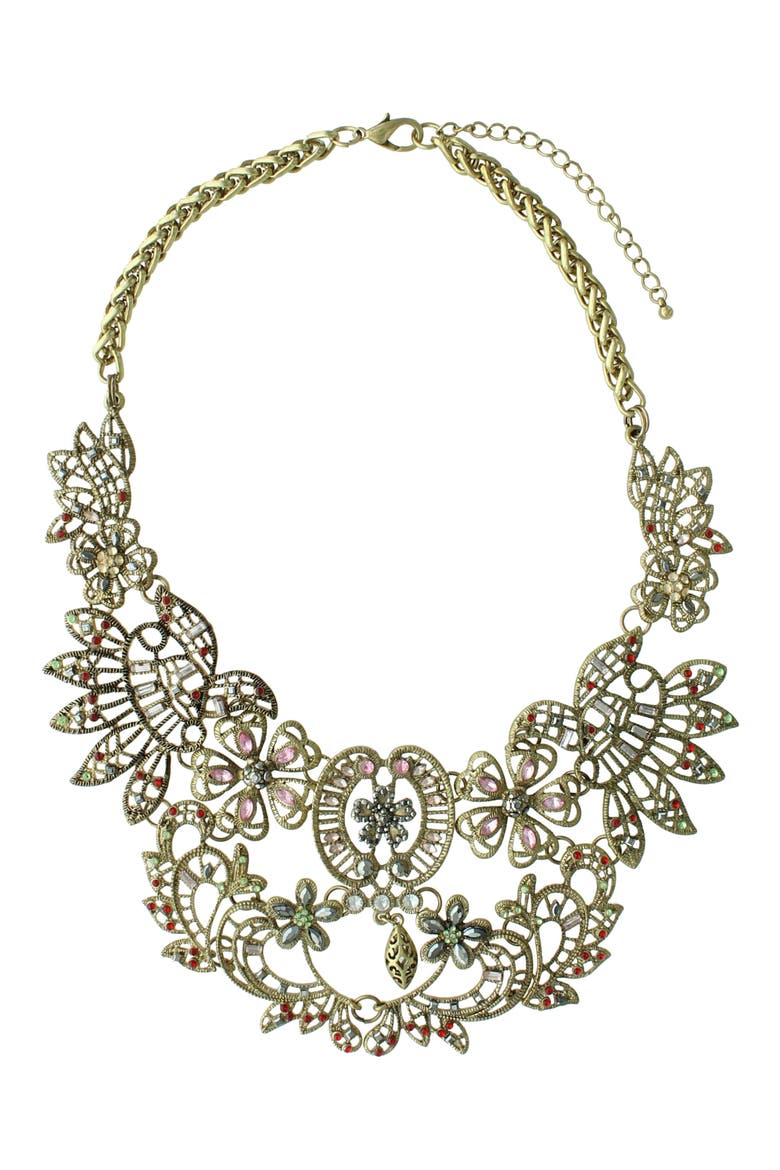 Chloé Statement Necklace, Main, color, GOLD / MULTI