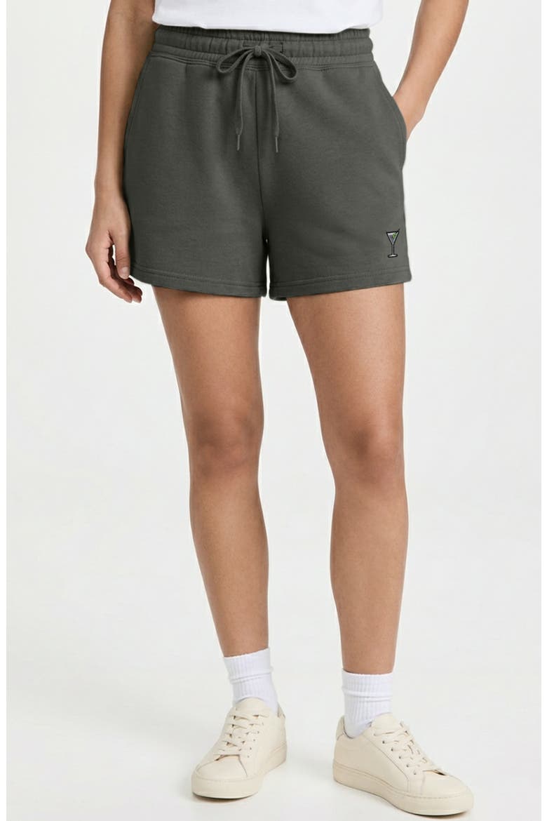 Womens Martini Midweight Washed Fleece Shorts, Alternate, color, Shadow