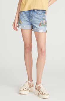 Frannie x Floral Fields Denim Shorts