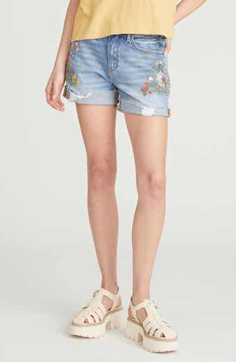 Frannie x Floral Fields Denim Shorts