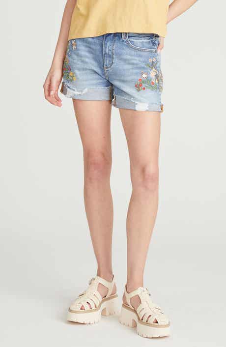 Frannie x Floral Fields Denim Shorts