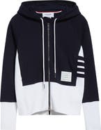 Thom Browne 4-Bar Colorblock French Terry Zip Hoodie