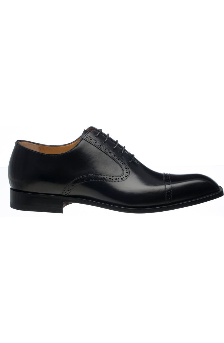 Ferrini Cap Toe French Calf Lace Up, Main, color, Black