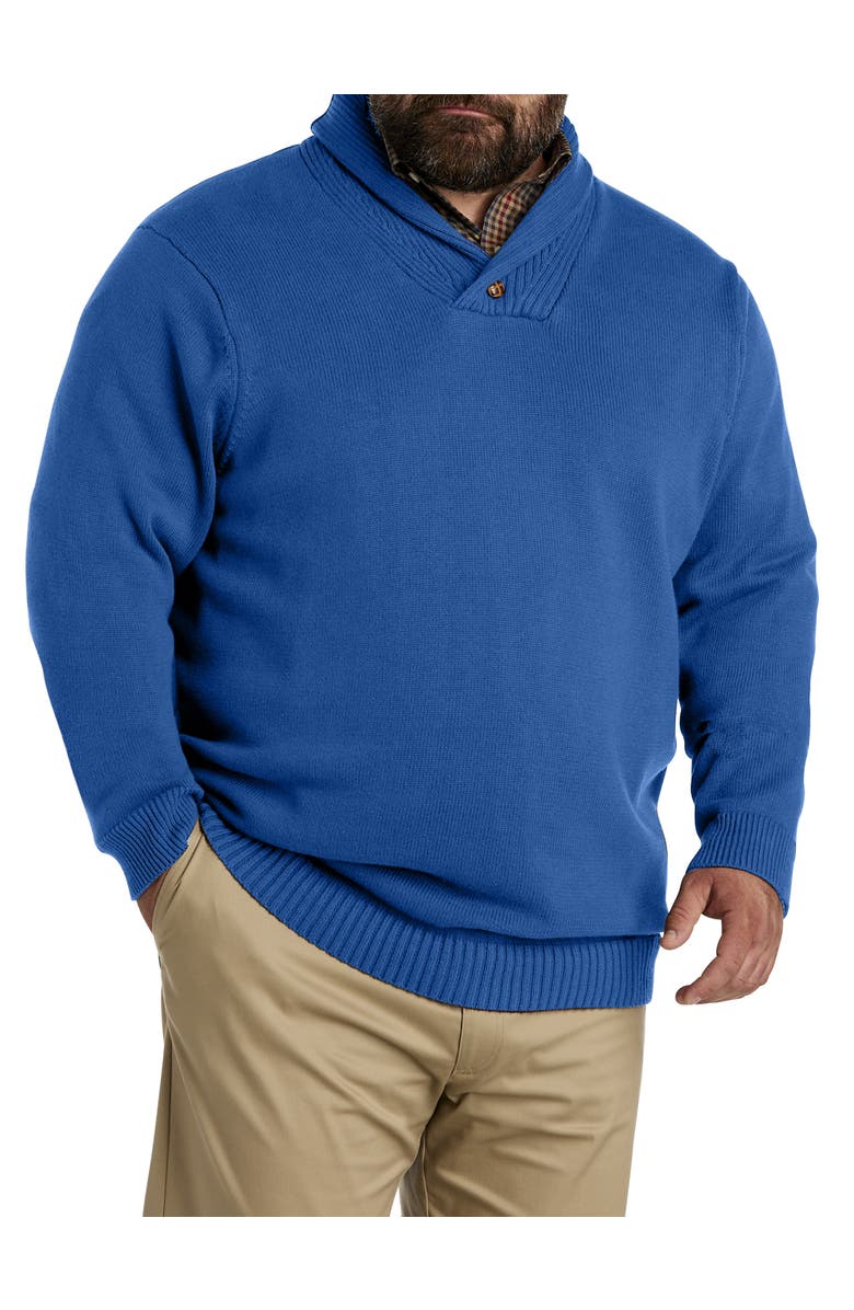 Oak Hill by DXL Shawl Collar Pullover, Alternate, color, Blue Quartz