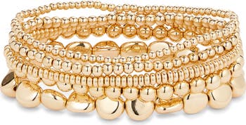 Set of 5 Beaded Stretch Bracelets