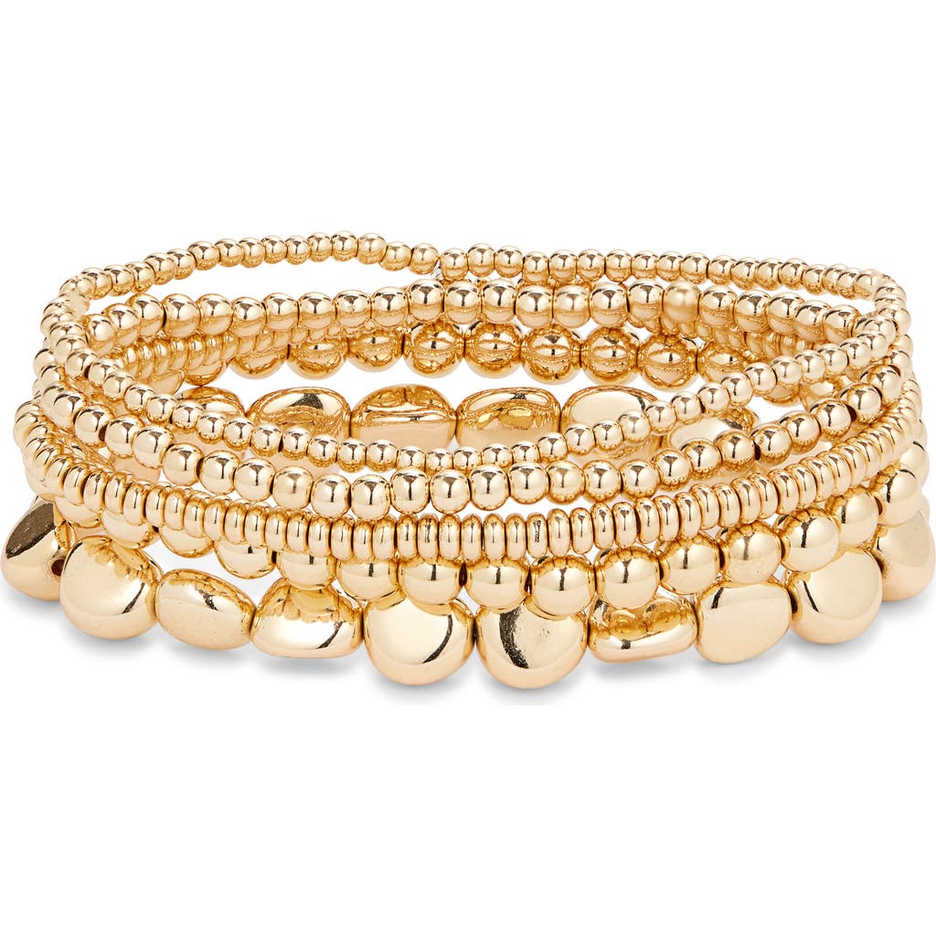Nordstrom Set Of 5 Beaded Stretch Bracelets