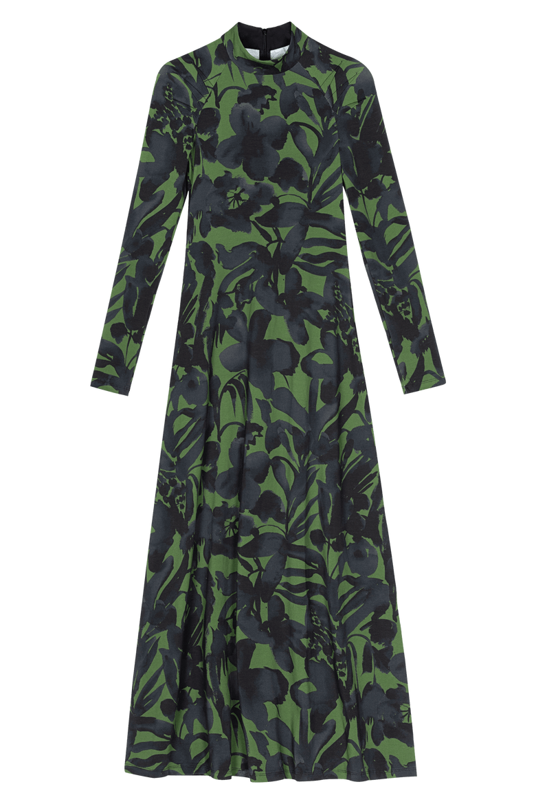 Speculus Turtleneck Jersey Maxi Dress, Main, color, Eugenia