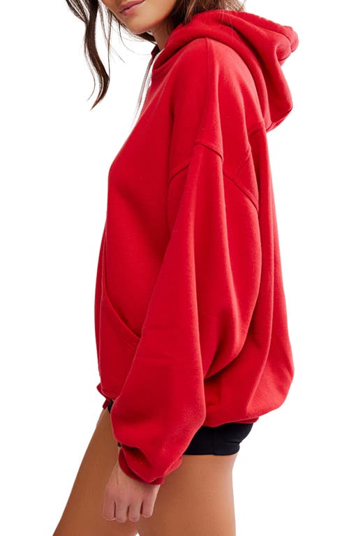 Free People Final Call Graphic Hoodie In Red