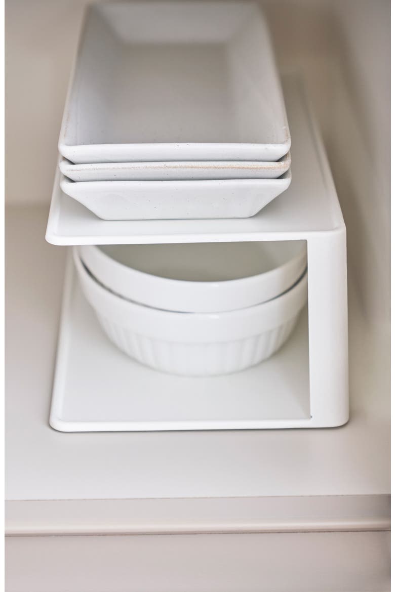 2-Tier Cabinet Organizer, Alternate, color, WHITE