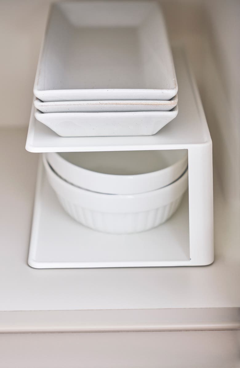 Yamazaki 2-Tier Cabinet Organizer, Alternate, color, White