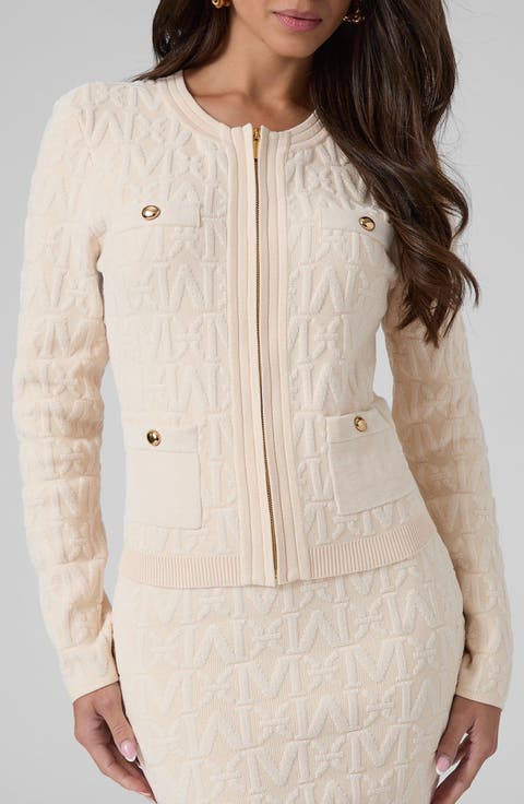 Naliya Logo Zip Cardigan
