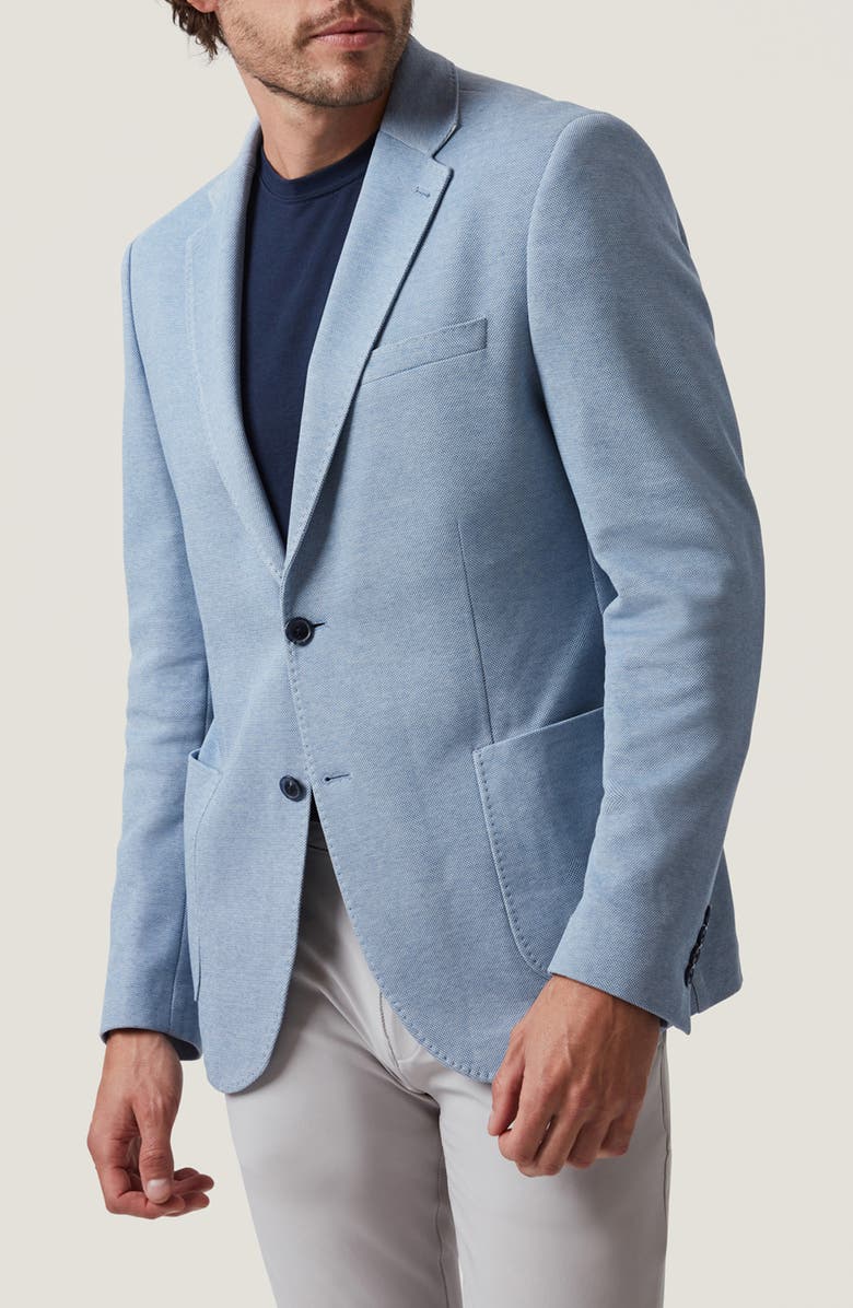 34 Heritage Matteo Piqué Sport Coat, Main, color, Blue