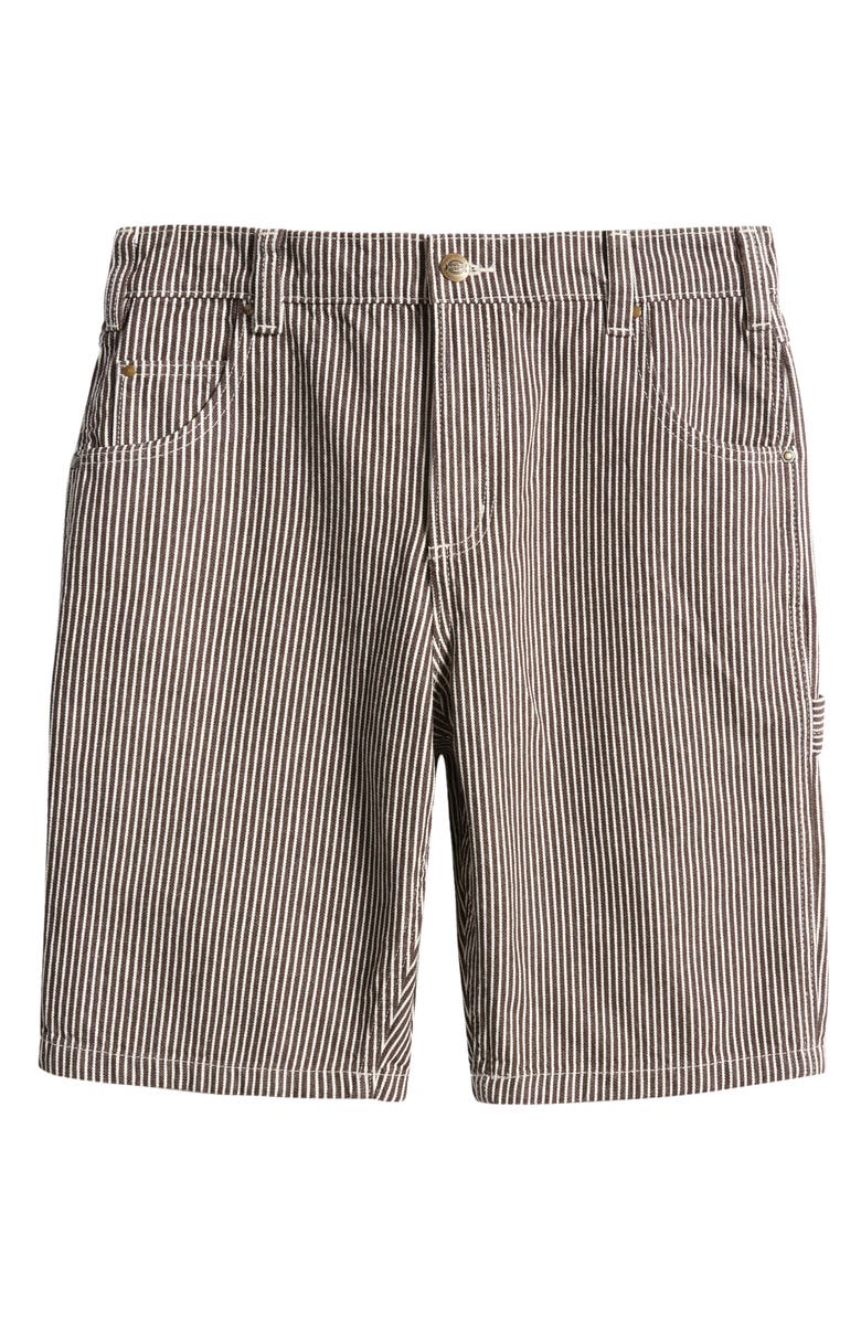 Dickies Hickory Stripe Cotton Canvas Carpenter Shorts, Alternate, color, 