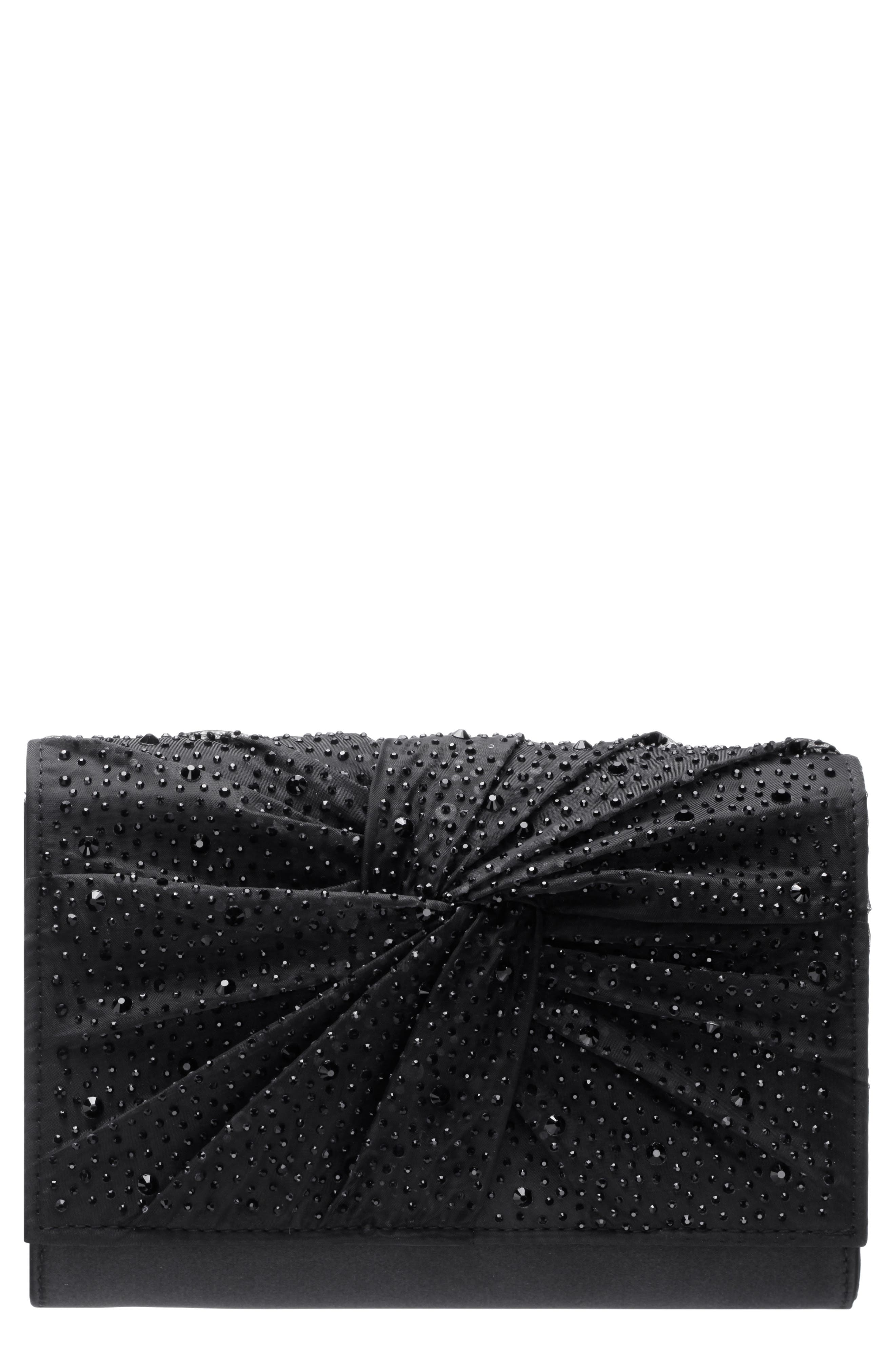 Nina Zoria Clutch, Main, color, Black
