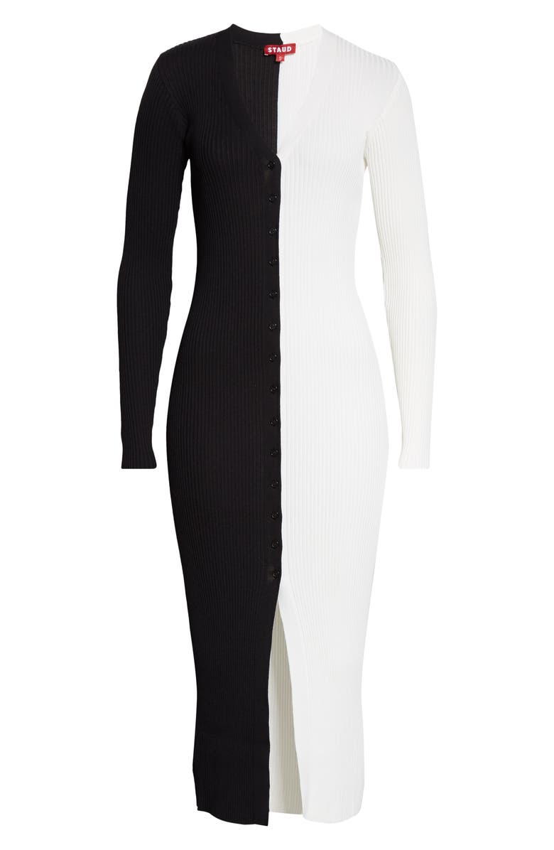 STAUD Shoko Colorblock Sweater Dress, Alternate, color,