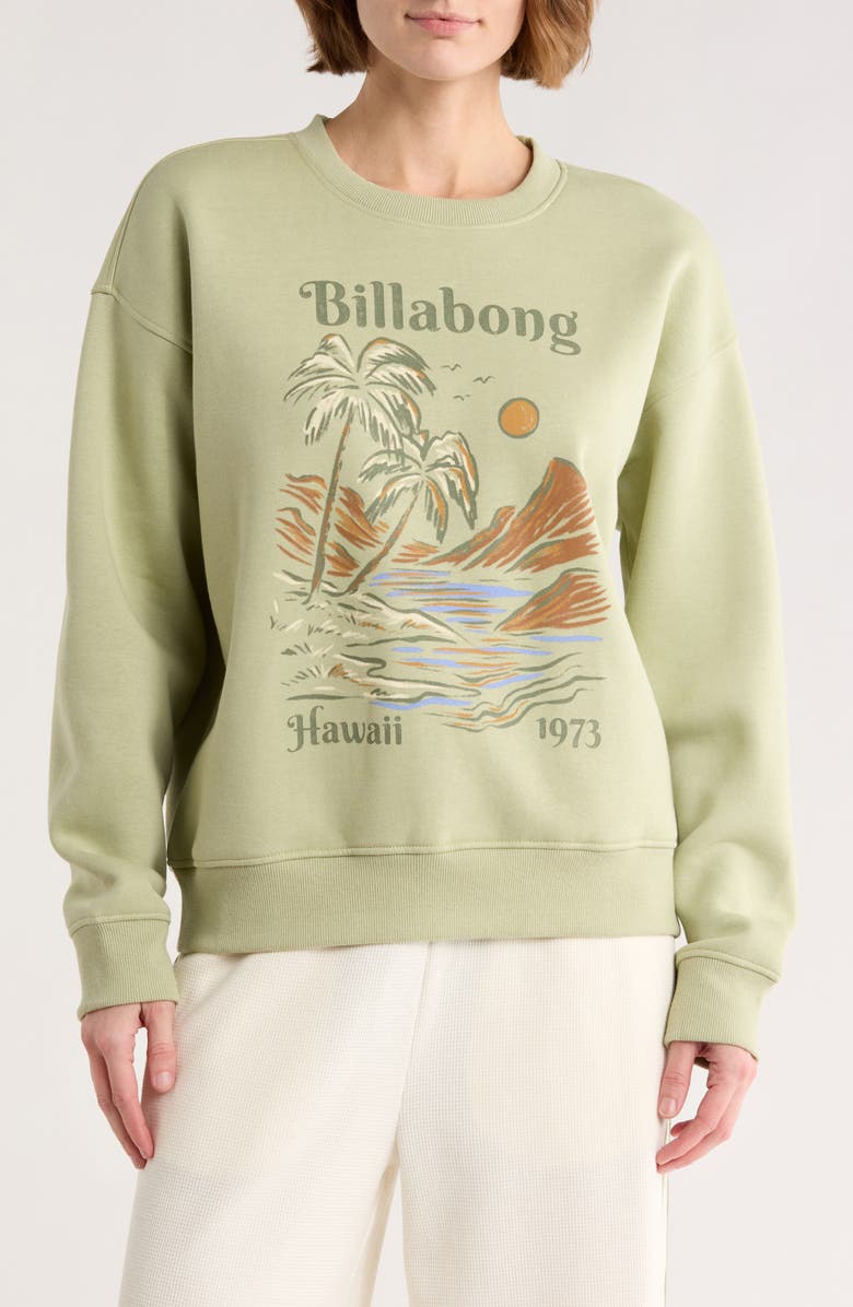 Billabong Dawn Patrol Graphic Sweatshirt, Main, color, Pistachio
