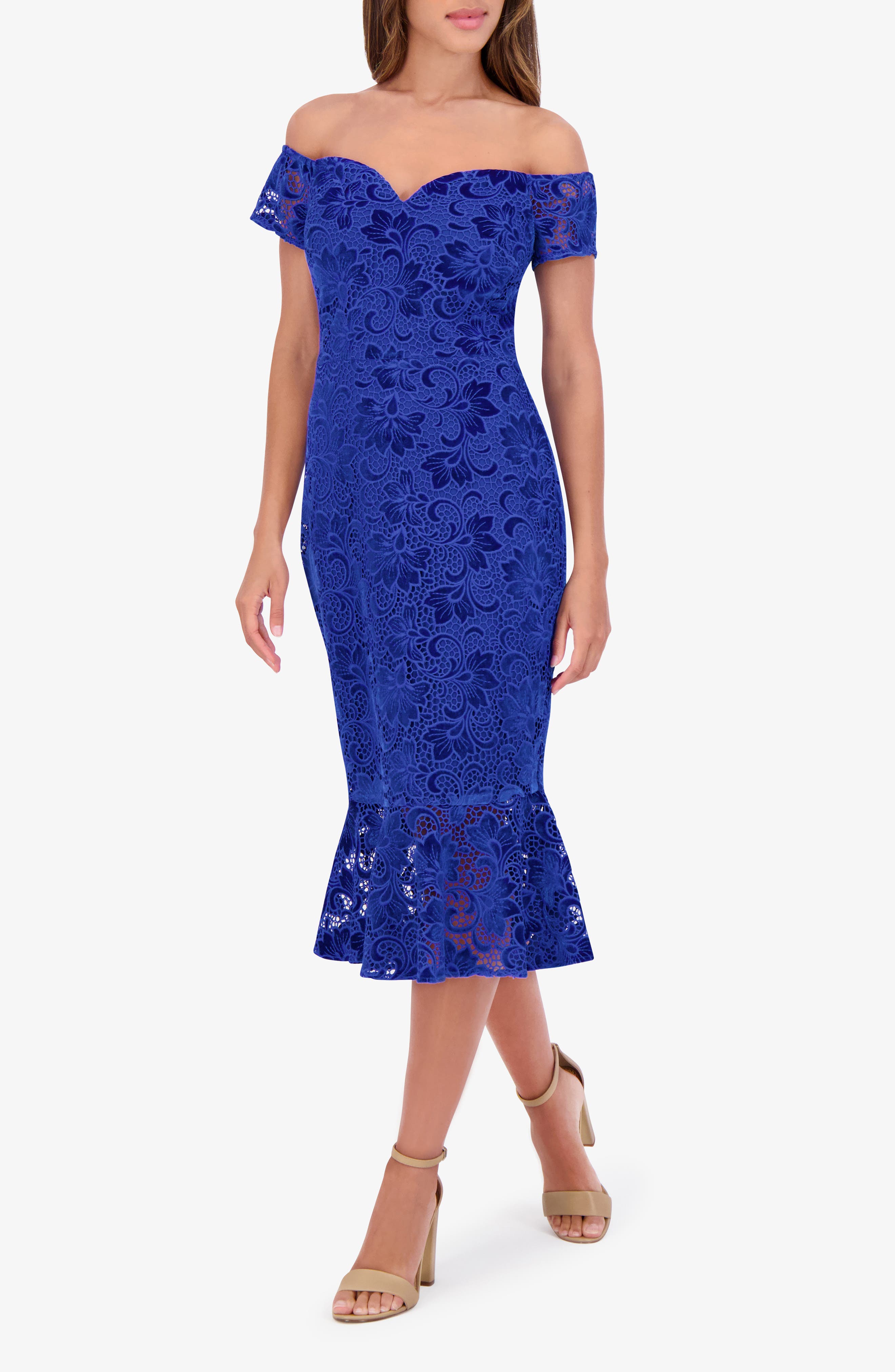 Off the Shoulder Midi Dress