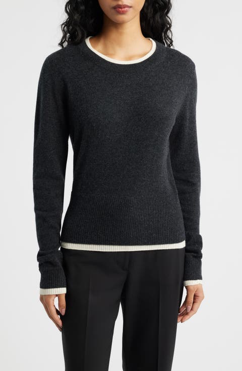 Tove Layered Look Wool & Cashmere Sweater