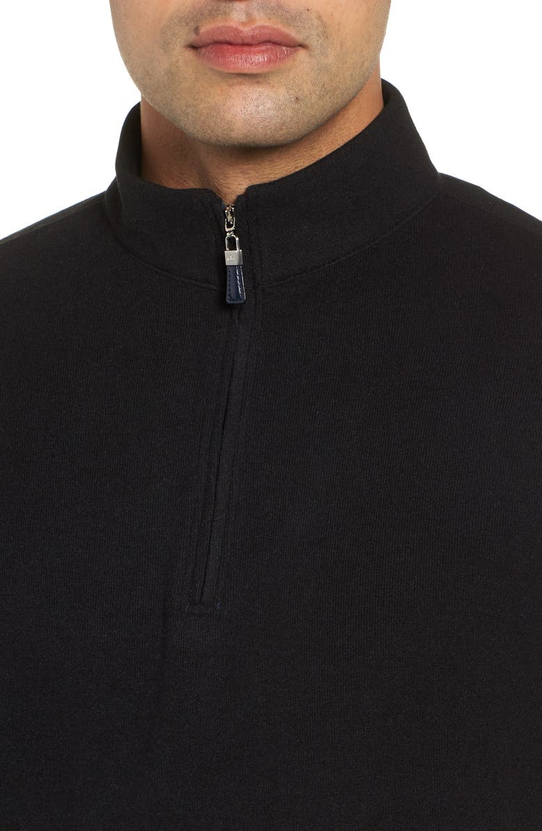Peter Millar Mélange Fleece Quarter Zip Pullover, Alternate, color,