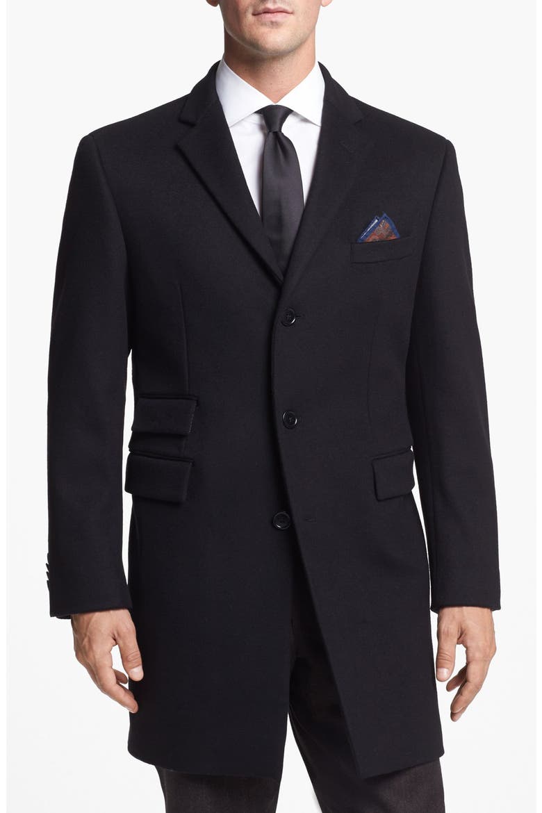 Flatbush Wool Topcoat, Main, color, BLACK