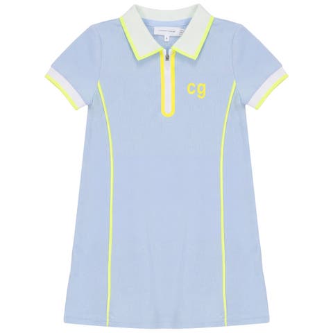 Cotton Polo Dress with Contrast Trim
