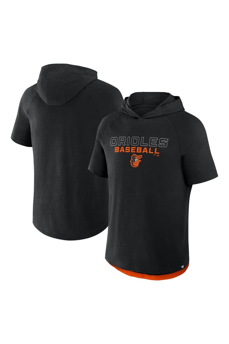 Men's Fanatics Black Baltimore Orioles Clubhouse Optimal Play Raglan Hoodie T-Shirt, Alternate, color, Black