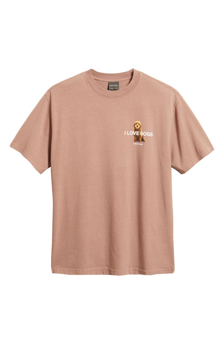 SANTO STUDIO I Love Dogs Graphic T-Shirt, Alternate, color, Brick