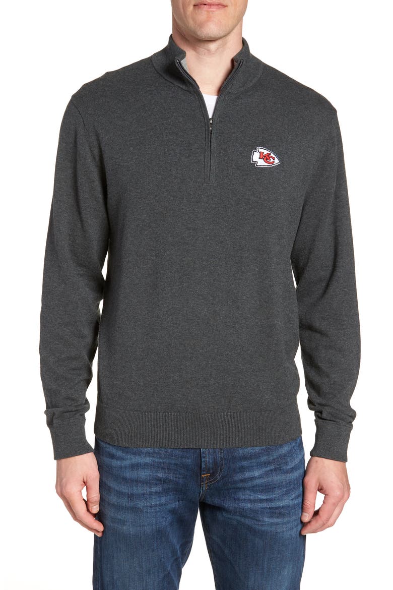 Kansas City Lakemont Regular Fit Quarter Zip Sweater, Main, color, CHARCOAL HEATHER