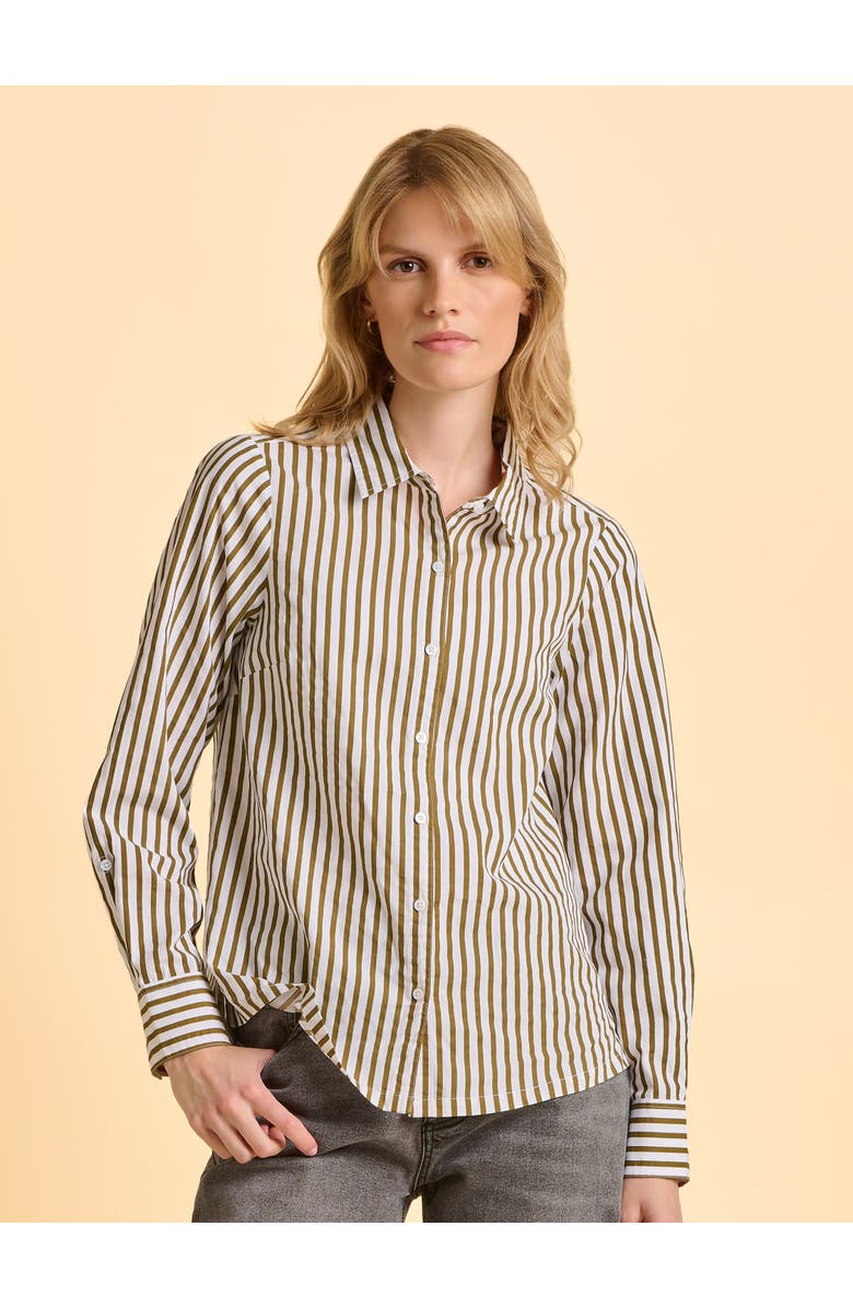 Brakeburn Vicky Long Sleeve Striped Shirt, Alternate, color, Green