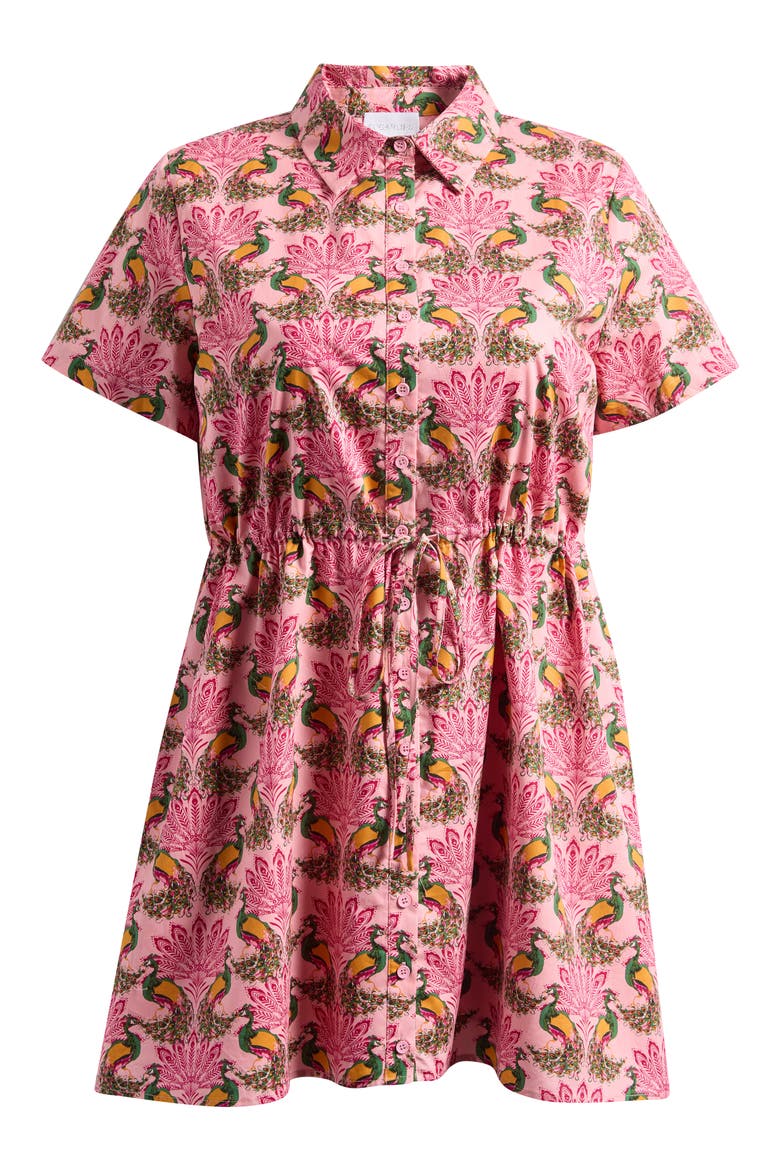 Kenda Peacock Shift Minidress, Alternate, color, PINK-GREEN