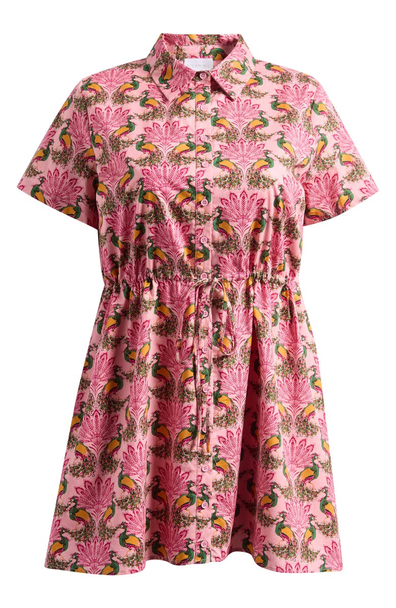 SUGARLIPS Kenda Peacock Shift Minidress, Main, color, Pink-Green