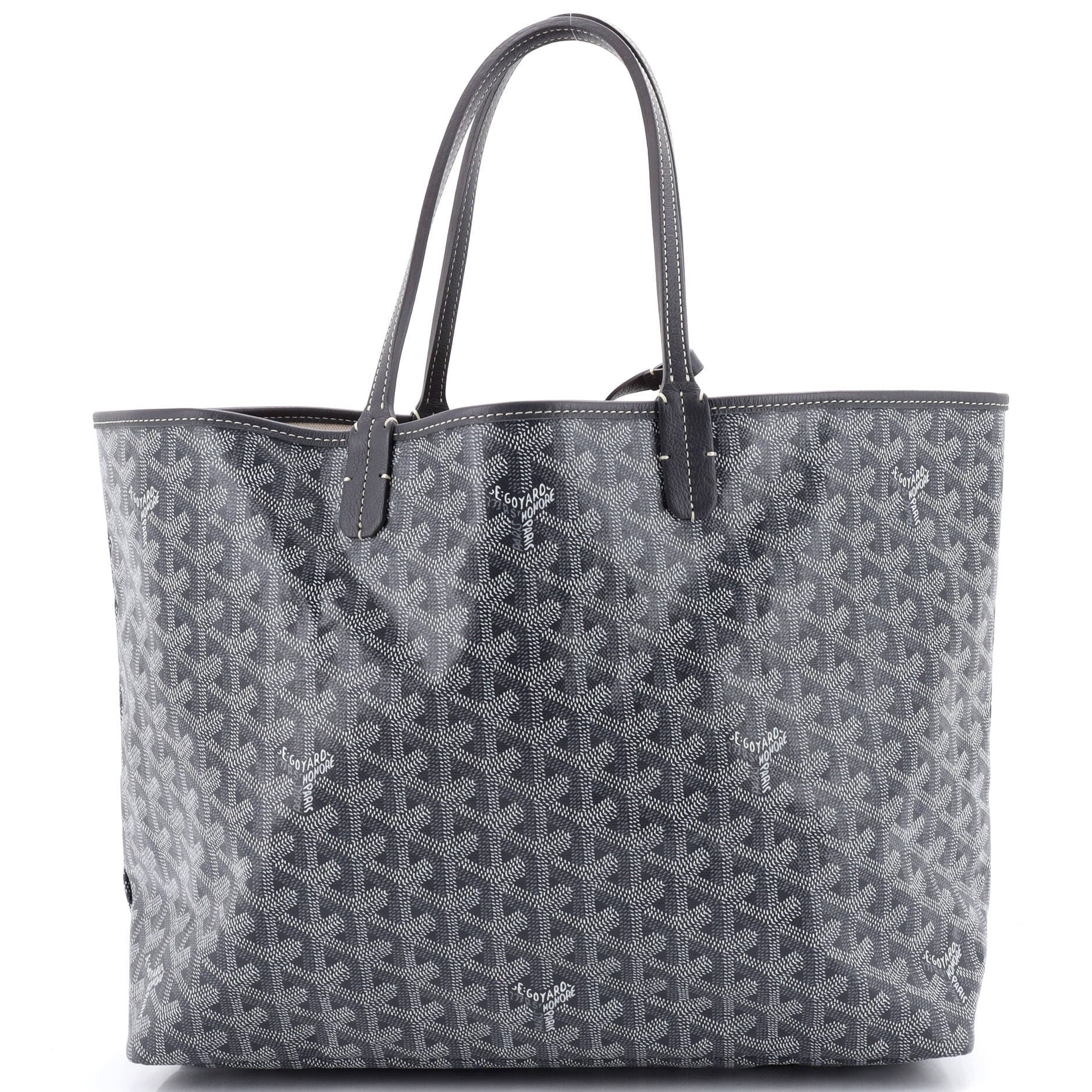 Pre-Owned Goyard Saint Louis Tote Coated Canvas PM, Main, color, Gray