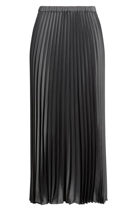 Emmastrake Stretch Satin Pleated Skirt