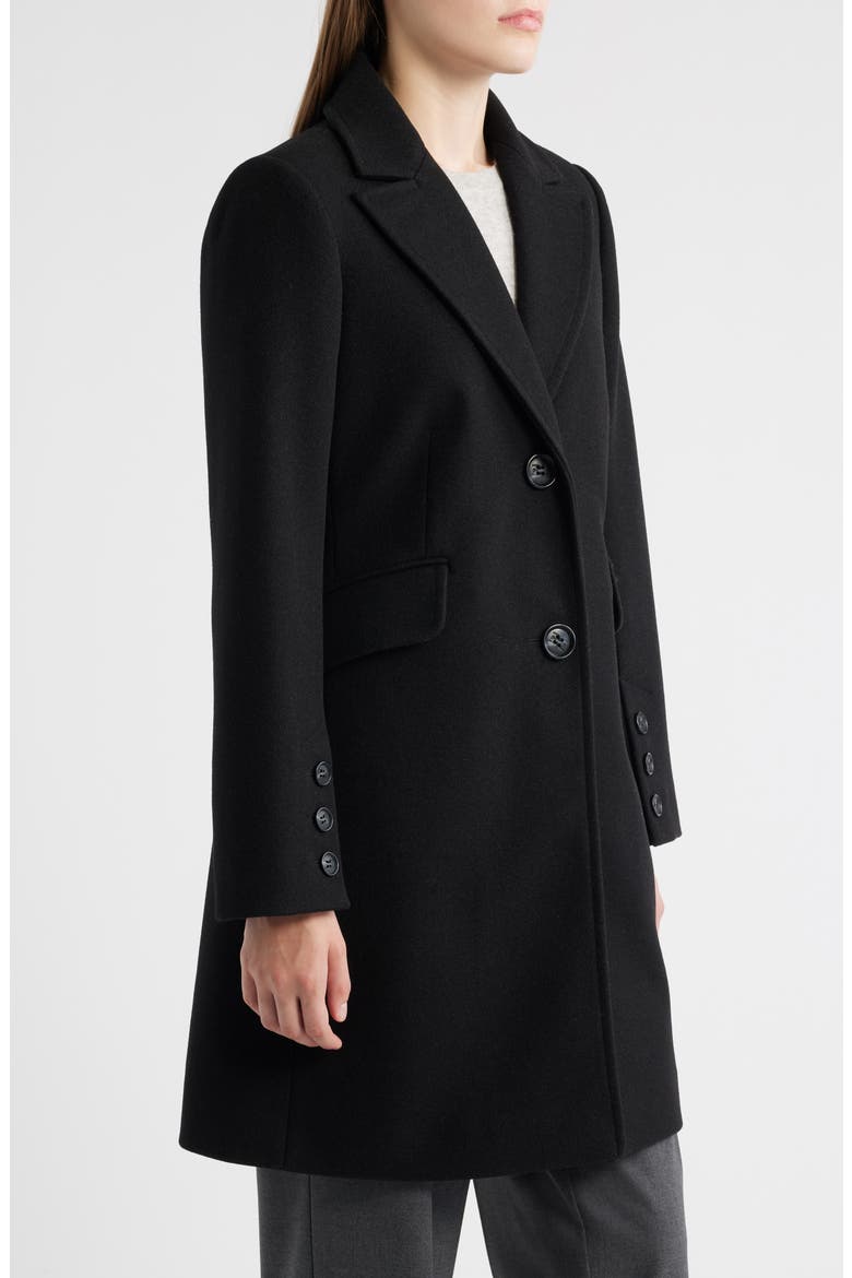 Single Breasted Coat, Alternate, color, BLACK