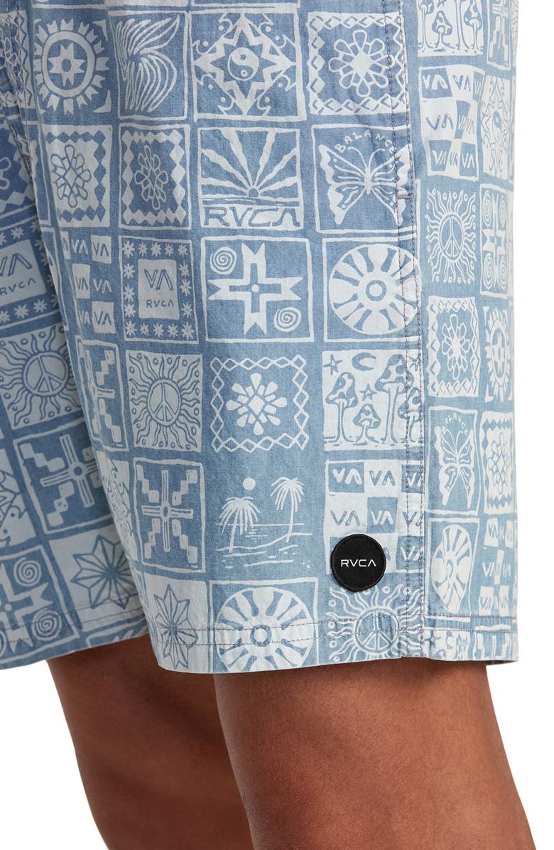 RVCA Escape Cotton Chambray Drawstring Shorts, Alternate, color, 