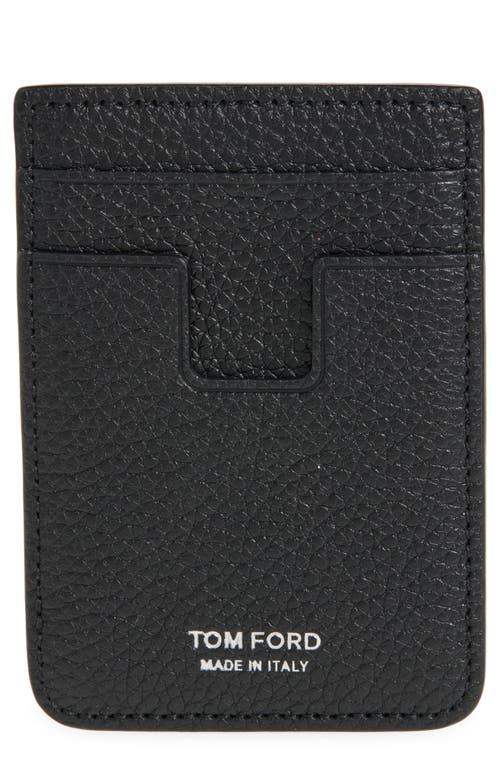 Tom Ford Soft Grain Magsafe Leather Card Case In 1n001 Black