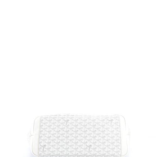 Pre-owned Goyard  Goyard Artois Tote Coated Canvas Gm In White