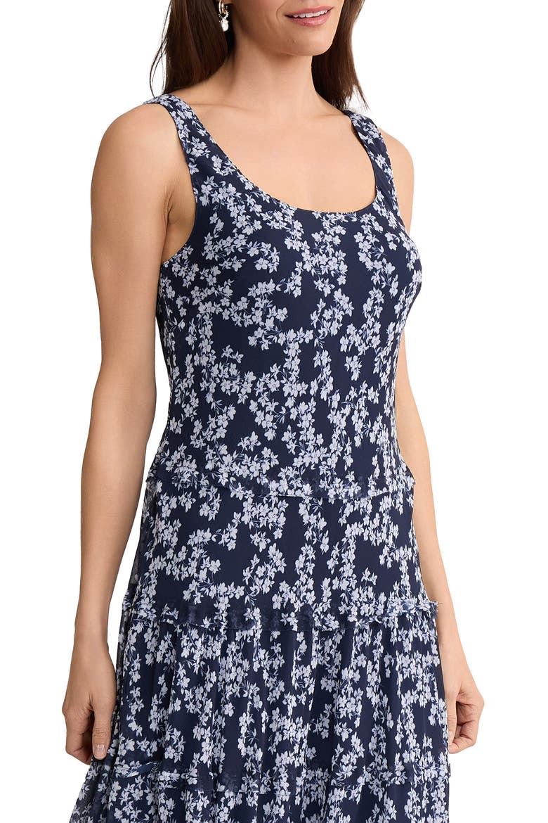 Spring Print Sleeveless Maxi Dress, Alternate, color, PACIFIC NAVY / NATURAL WHITE