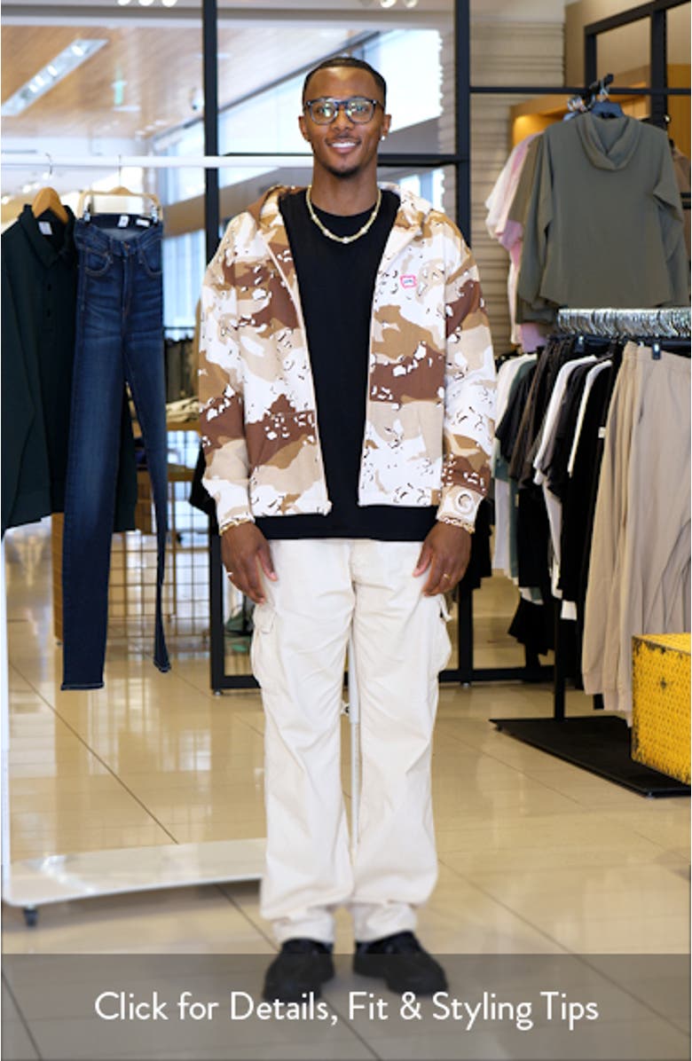 Shift Camo Crop French Terry Zip Hoodie, sales video thumbnail