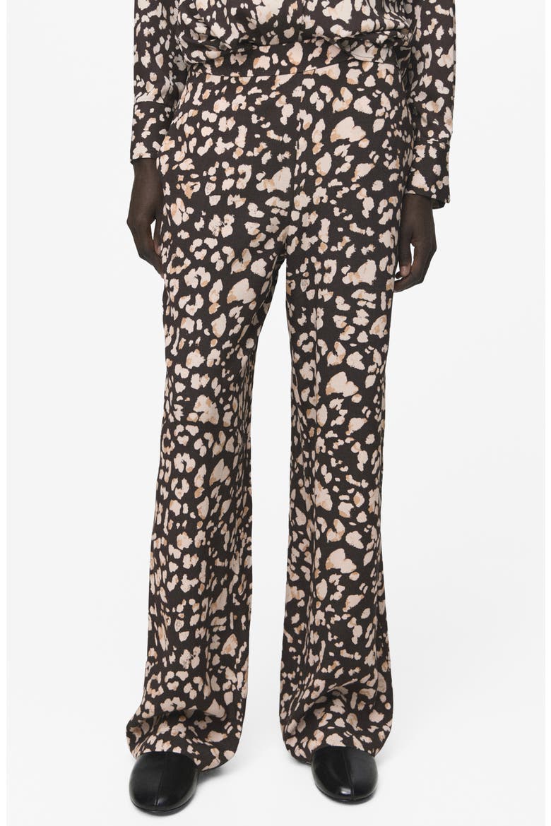 Animal Print Pants, Main, color, BROWN
